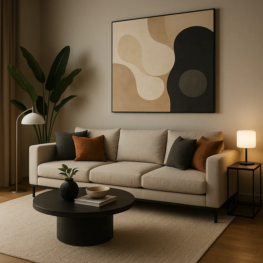 Cosy, luxury living room interior design